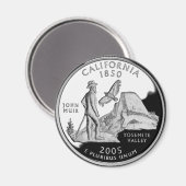 Aimant Faux California State Quarter Yosemite Valley Muir (Recto/Verso)