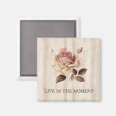 Aimant Faux Crème Rustique Rose Bois (Recto/Verso)