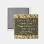 Aimant Faux Diamond et Gold Parties scintillant Look (Recto/Verso)