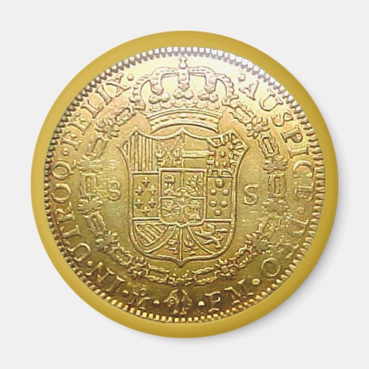 Aimant Faux Espagnol Doubloon Tails Reproduction (Devant)