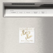 Aimant Faux Gold M. et Mme Monogram Mariage (In Situ (Lave-vaisselle))