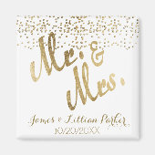 Aimant Faux Gold M. et Mme Monogram Mariage (Devant)