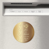 Aimant Faux Golden Coeurs Mariages et Rose Enregistrer la (In Situ (Lave-vaisselle))