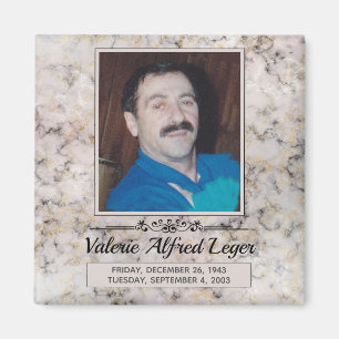 Aimant Faux Marblés garde-Mémorial personnalisés