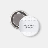 Aimant Faux Silver Glamour Elegant Modern Template (Recto/Verso)