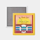 Aimant Faveur personnalisée du Mariage de croisière (Recto/Verso)