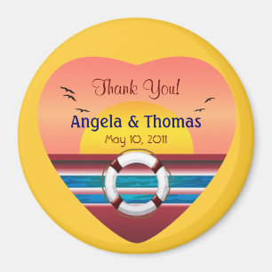 Aimant Faveur personnalisée du Mariage de croisière