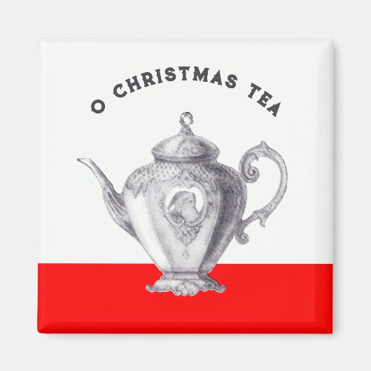 Aimant Faveurs de fête de thé de Noël (Devant)