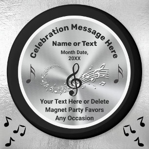 Aimant Faveurs de fête musicales personnalisées, note de