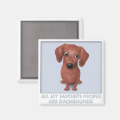 Aimant Favori Dachshund (Brown) (Recto/Verso)