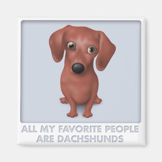 Aimant Favori Dachshund (Brown) (Devant)
