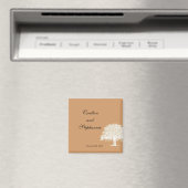 Aimant Favoris Brown/blanc de l'arbre de printemps (In Situ (Lave-vaisselle))