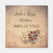 Aimant Favoriser le Mariage magnétique avec nom et date F (Devant)