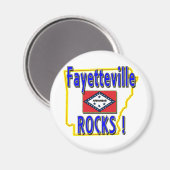 Aimant Fayetteville Rocks ! (bleu) (Recto/Verso)