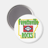 Aimant Fayetteville Rocks ! (green) (Recto/Verso)