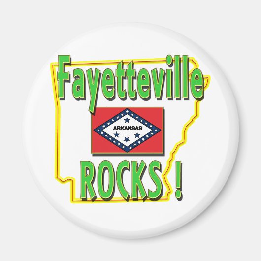 Aimant Fayetteville Rocks ! (green) (Devant)
