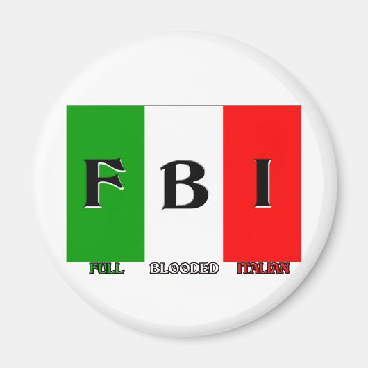 Aimant FBI Full Blooké Italien (Devant)
