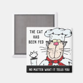 Aimant Fed Le Chat Drôle Chef Chat (Recto/Verso)