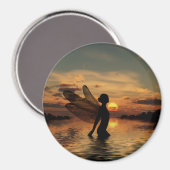 Aimant Fée au magnétisme du coucher du soleil (Recto/Verso)