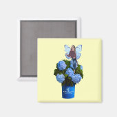 Aimant Fée bleue sur l'aimant Peonies (Recto/Verso)