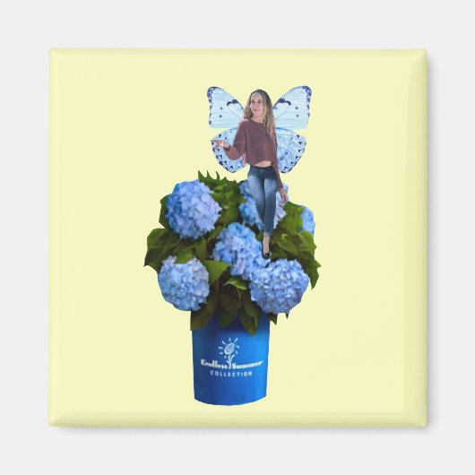 Aimant Fée bleue sur l'aimant Peonies (Devant)