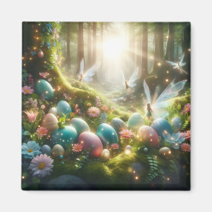 Aimant Fée de la forêt mystique Œufs de printemps magique