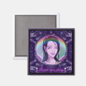 Aimant Fée de pluie violette (Recto/Verso)