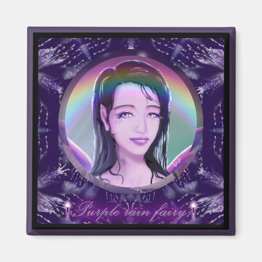 Aimant Fée de pluie violette (Devant)