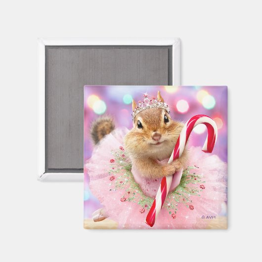 Aimant Fée de prune de Chipmunk (Recto/Verso)