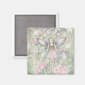 Aimant Fée de Rose Fantaisiste (Recto/Verso)