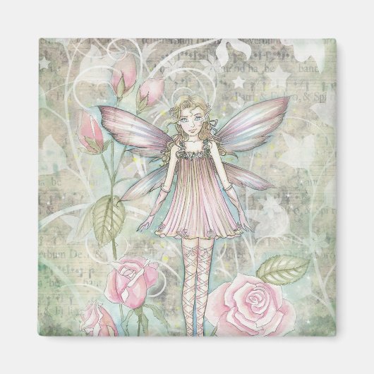 Aimant Fée de Rose Fantaisiste (Devant)