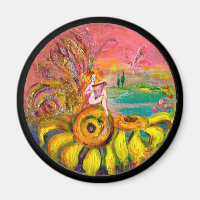 FÉE DES TOURNE-SOLEIL jaune rose noir
