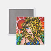 Aimant Fée d'Imaginaire de sirène "Rae" (Recto/Verso)