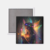 Aimant Fée magique Imaginaire de la forêt enchantée papil (Recto/Verso)