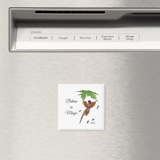 Aimant Fée mignonne avec ailes Brown (In Situ (Lave-vaisselle))