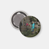 Aimant Fée mignonne nourrissant un oiseau (Recto/Verso)