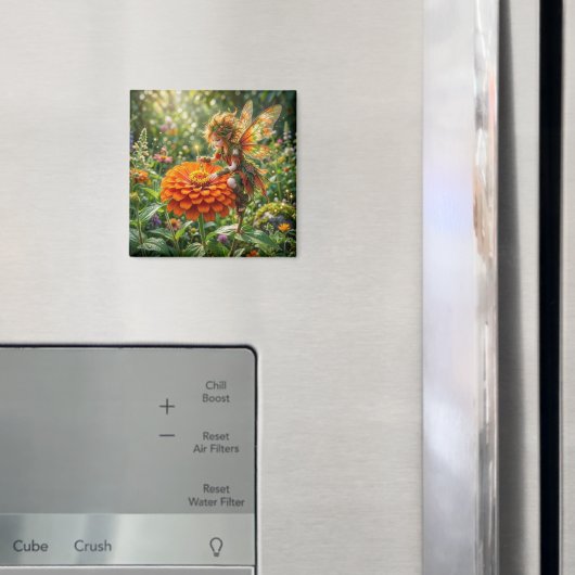 Aimant Fée Zinnia (In situ (réfrigérateur))