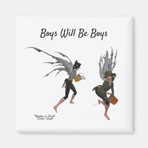 Aimant Féerie de pluie pour garçon jumeau