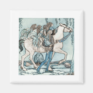 Aimant Féeries à cheval blanc