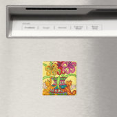 Aimant Fées de chats avec Vase ornée de lys (In Situ (Lave-vaisselle))