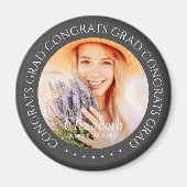 Aimant Félicats Grad Simple Moderne Photo personnalisée (Devant)