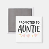 Aimant Félicitations à Tatie Mignon Annonce (Recto/Verso)