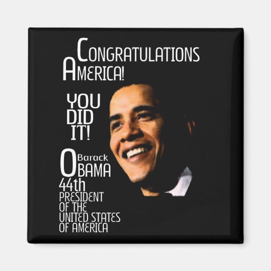 AIMANT FÉLICITATIONS AMÉRICAINES (Devant)