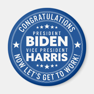 Aimant Félicitations au Président Biden, VP Harris! Cou