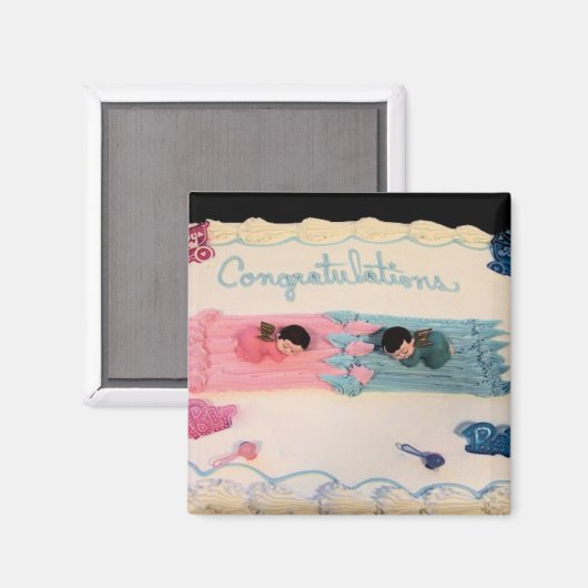 Aimant Félicitations bébé ! (Recto/Verso)