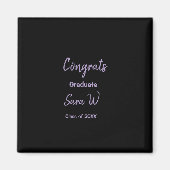 Aimant Félicitations classe d'ajouter le nom d'année scol (Devant)