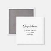 Aimant Félicitations diplômé ajouter le nom de l'école si (Recto/Verso)