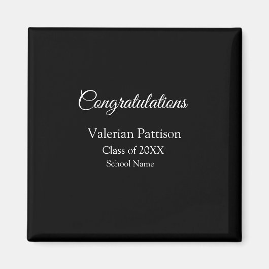 Aimant Félicitations diplômé ajouter le nom de l'école si (Devant)