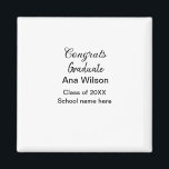 Aimant félicitations diplômé ajouter nom classe année sco<br><div class="desc">Conception</div>