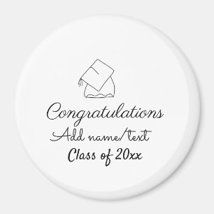 Aimant Félicitations diplômé ajouter nom texte année clas